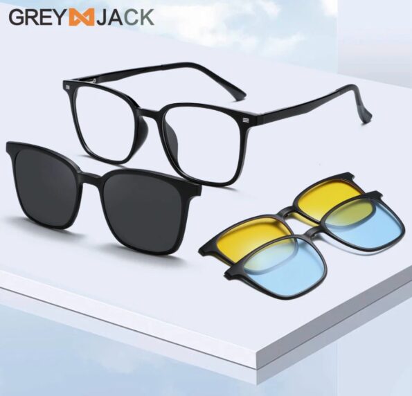 GREY JACK SQUARE 3PCS TR90-202, POLARIZED SUN GLASSSES, NIGHT GLASSES